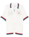 Casablanca Shirt Sport Faux Crochet White