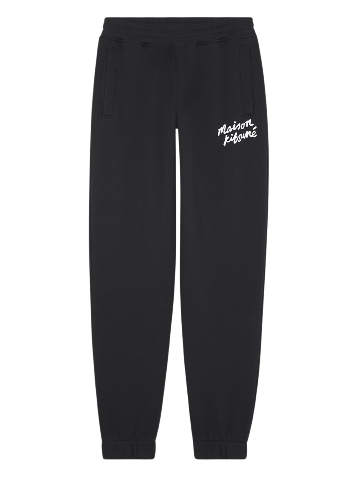 Maison Kitsune Track Pants Handwriting Black