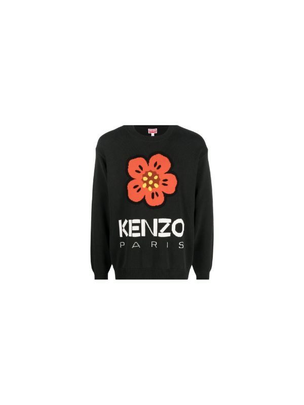 Kenzo Sweater Flower Logo Black