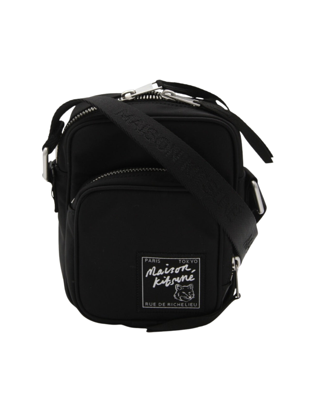 Maison Kitsune Bag Crossbody&#39;the Traveller&#39; Black