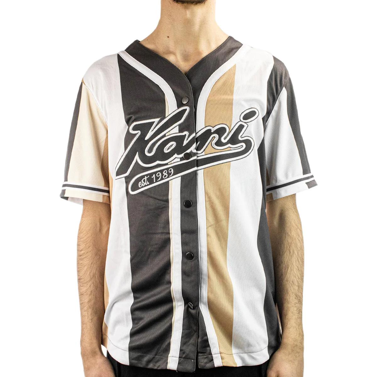 Karl Kani Shirt Baseball Stripes Multi Colour