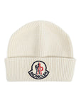 Moncler Beanie Logo White
