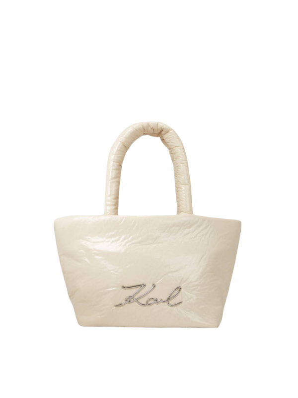 Karl Lagerfeld Bag Tote Signature Logo Cream