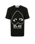 Comme Des Garcons T-Shirt Upside Down Heart Play Black