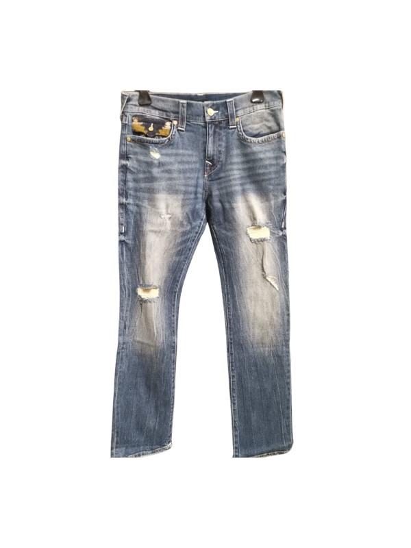 True Religion Jean Ricky Worn Rips Medium Wash