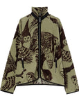 Jil Sander Jacket Allover Owl Print Khaki-Brown