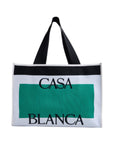 Casablanca Bag Knitted Shopper White-Green