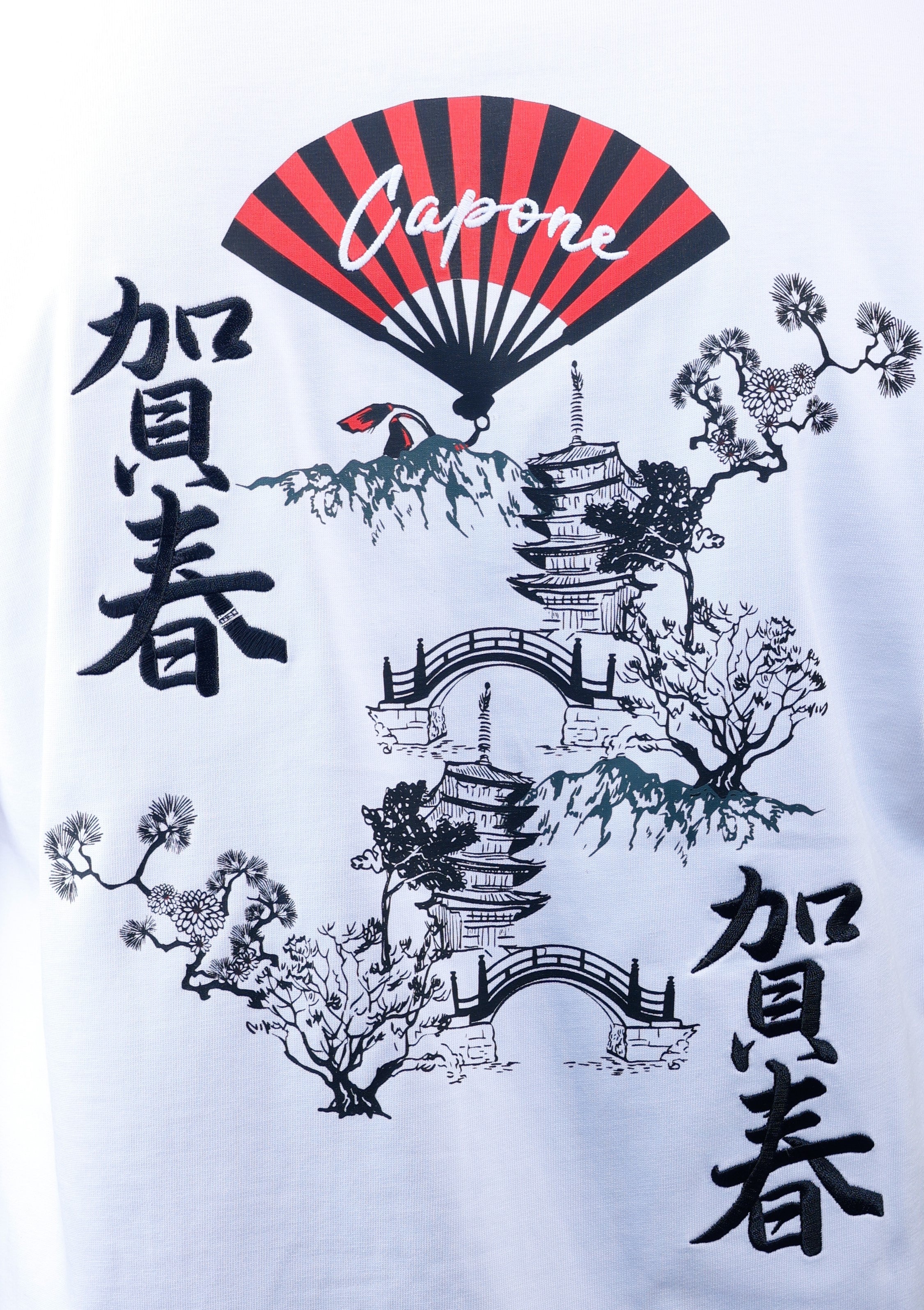 ながの Capone T-Shirt Japan Fan White – AL Capone Premium