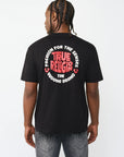True Religion T-Shirt Burg Jet Black