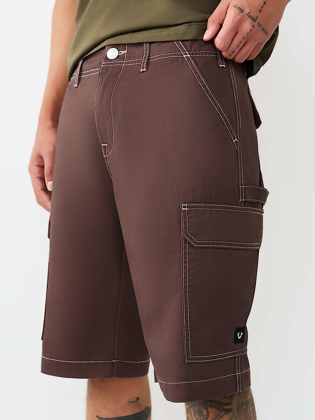 True Religion Shortss Utility Cargo Shorts Brown
