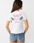 True Religion T-Shirt Wing Crew White