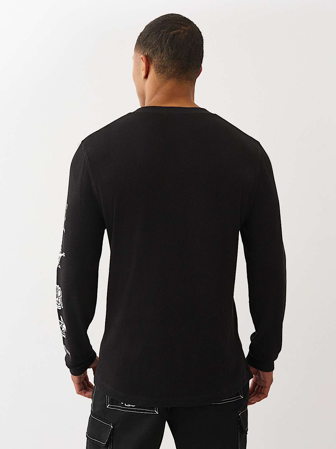 True Religion Sweater Self Hs Ls Thermal Jet Black