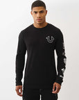 True Religion Sweater Self Hs Ls Thermal Jet Black