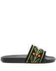 Casablanca Csl12 Embroidered Terry Slider Black
