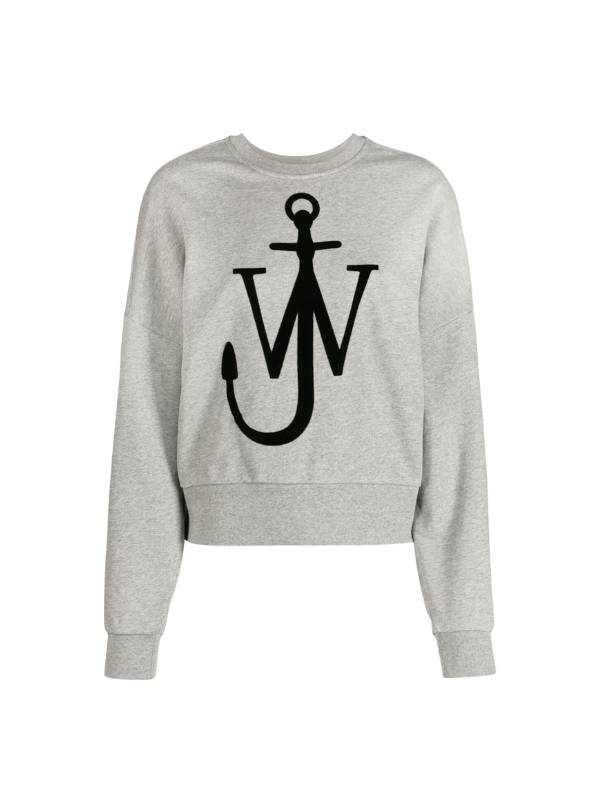 Jw Anderson Sweater Anchor Grey Melange