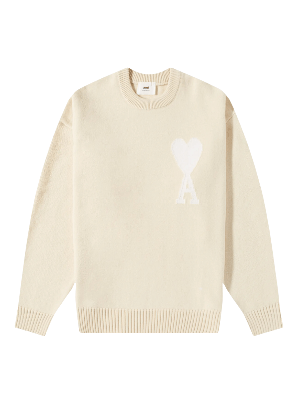 Ami Sweater De Coeur Logo Vanilla