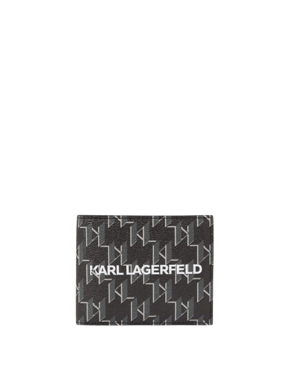 Karl Lagerfeld Wallet Monogram Jacquard Logo Black - AL Capone PremiumAccessoriesBags And Wallets914-9