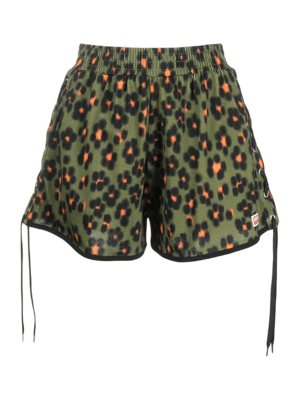 Kenzo Shorts Leopard Olive