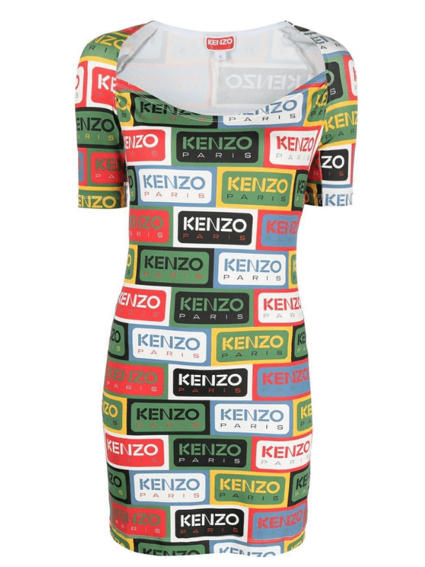 Kenzo Dress Allover Logo Multi Colour