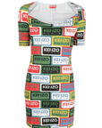 Kenzo Dress Allover Logo Multi Colour