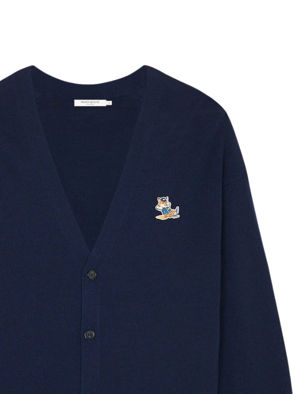 Maison Kitsune Sweater Knit Button Navy