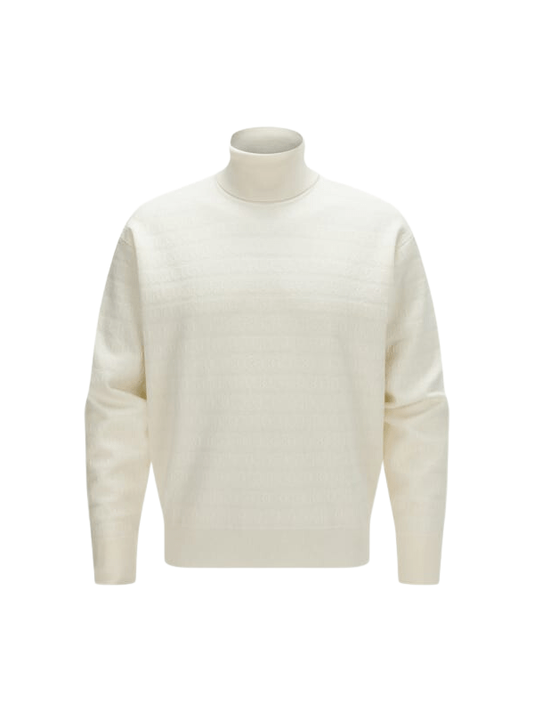 Bally Sweater Turtle Neck Logo White