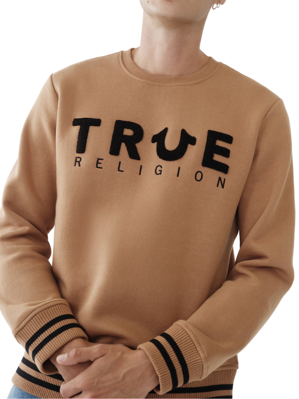 True Religion  Sweater Logo Ligh Coffee