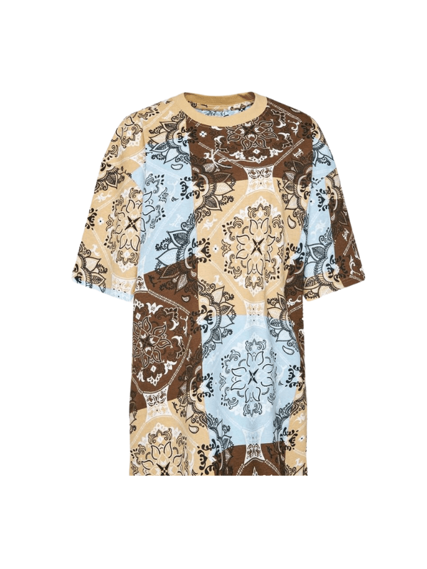 Karl Kani T-Shirt Paisley Print Sand-Multi - AL Capone PremiumClothingT-Shirts1097-44