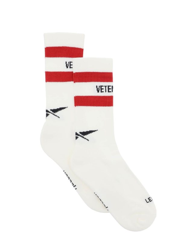 Vetements Sock Striped Logo Red-White