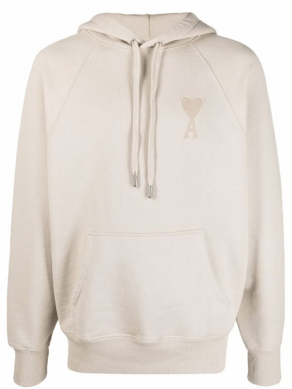 Ami Sweater Mono Logo Hoodie Beige - AL Capone PremiumClothingHoodies And Sweats862-37