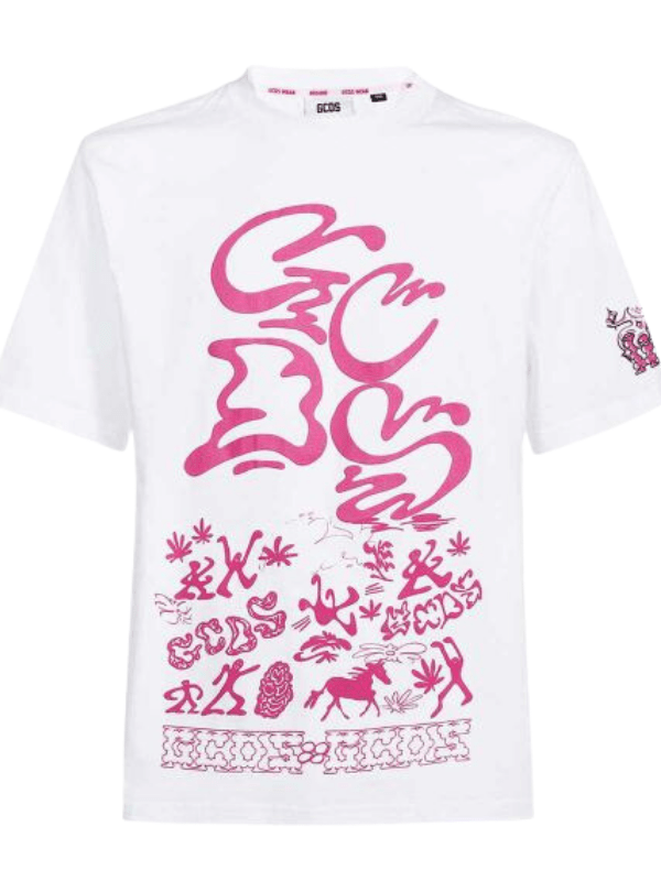 Gcds Crew Gcds Allover Pink-White - AL Capone PremiumClothingT-Shirts651-134
