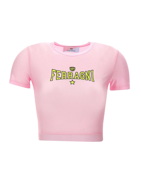 Chiara Ferragni T-Shirt Ladies Bold Logo Pink - AL Capone PremiumClothingT-Shirts1460-5