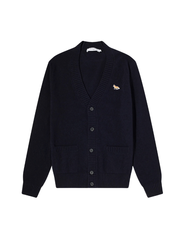 Maison Kitsune Cardigan Baby Fox Patch Navy