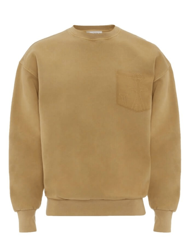 Jw Anderson Sweater Faded Logo Mustard