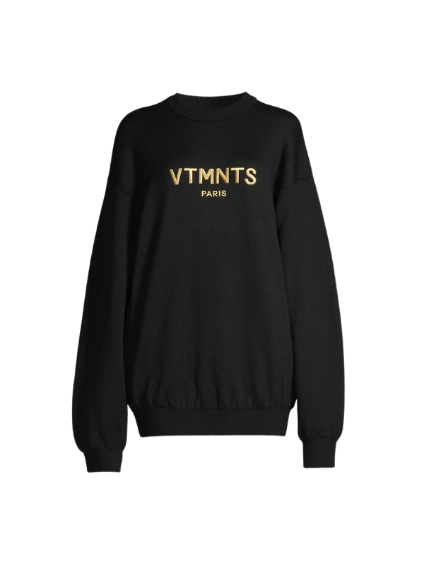 Vtmnts Sweater Logo Paris Black