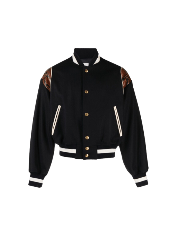 Bally Jacket Varsity Button Down White-Navy - AL Capone PremiumClothingJackets1273-7