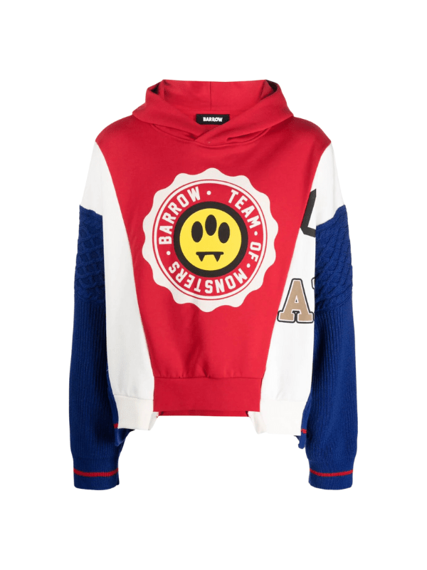 Barrow Hoodie Team Of Monsters Logo Red-Navy-White - AL Capone PremiumClothingHoodies And Sweats1061-32
