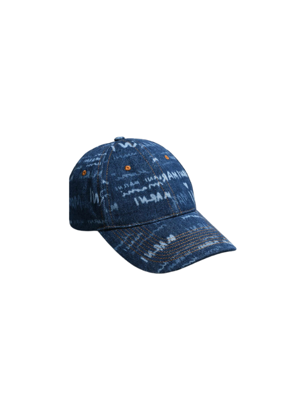 Marni Cap Allover Logo Denim Blue