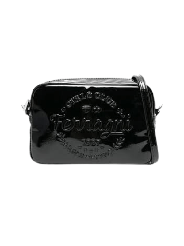 Chiara Ferragni Bag Embossed Logo Black - AL Capone PremiumAccessoriesBags And Wallets1468-33