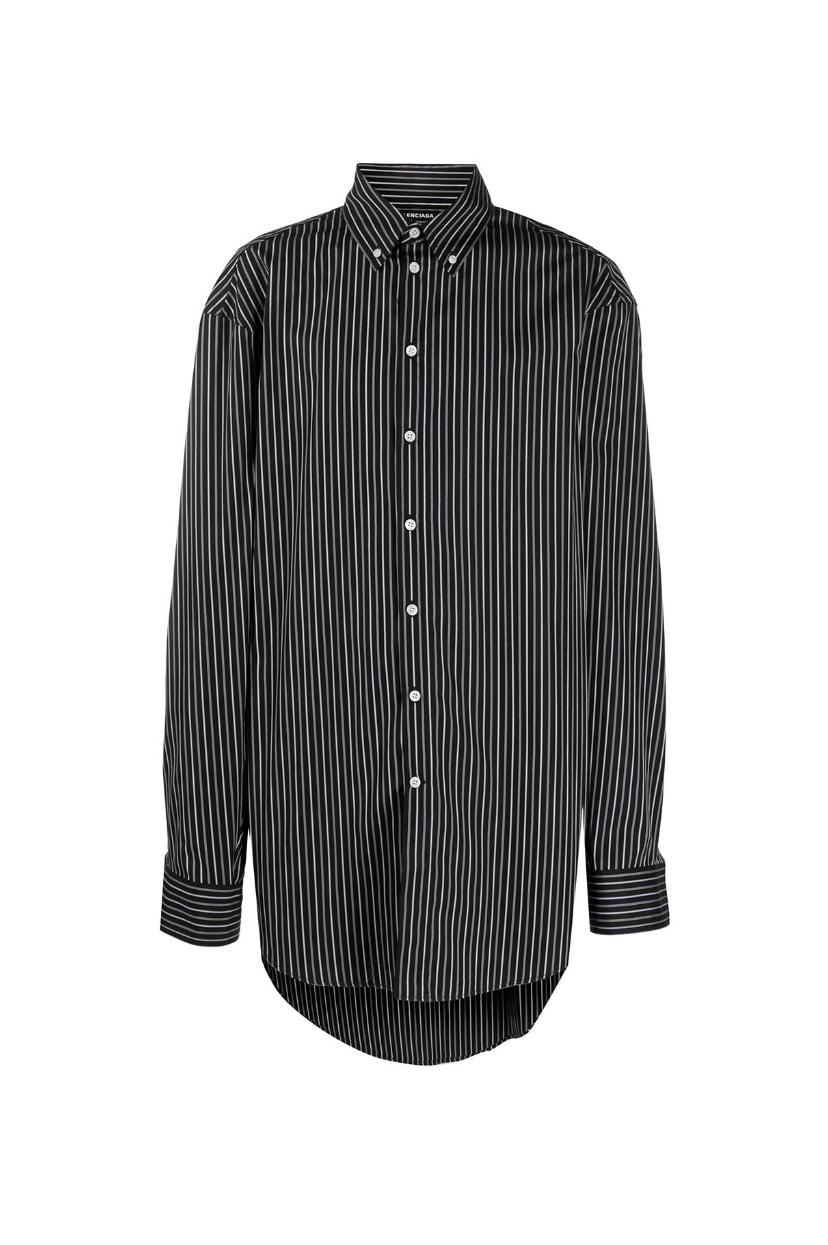 Balenciaga Shirt Striped Black - AL Capone PremiumClothingShirts571-9