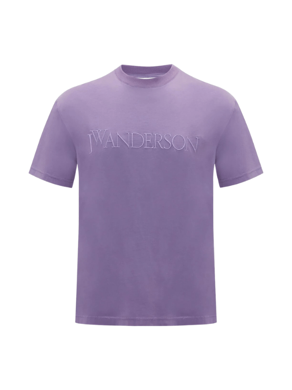 Jw Anderson T-Shirt Embroided Logo Purple