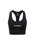 Vetements Ladies Sports Top Logo Black