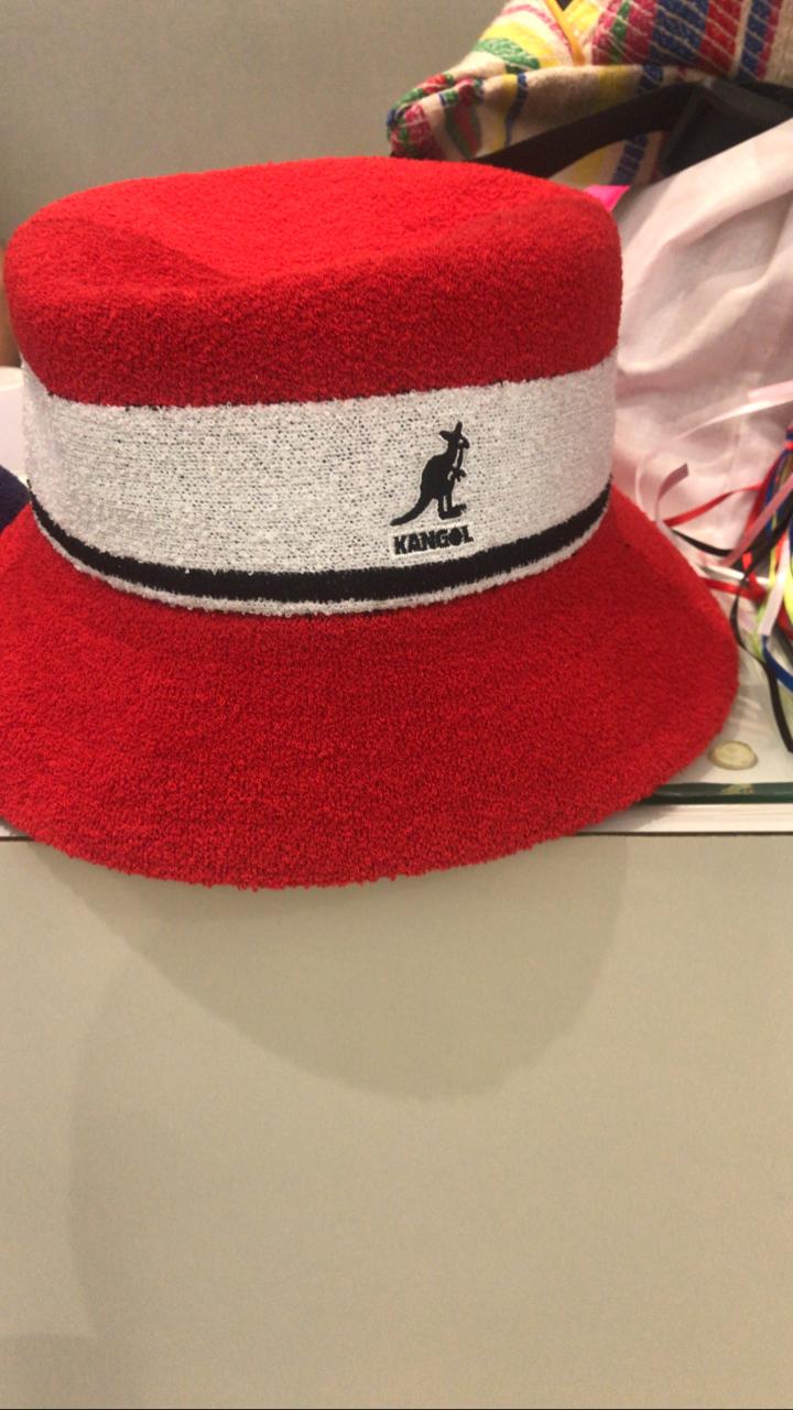 Kangol Bucket Hat Bermuda Striped Scarlet