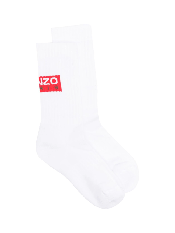 Kenzo Socks Top Logo White