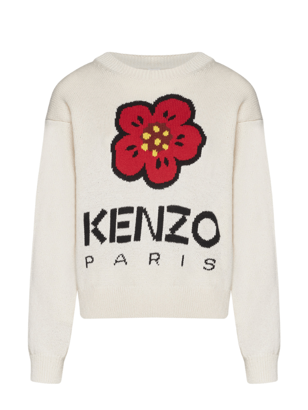 Kenzo Sweater Ladies Boke Flower White