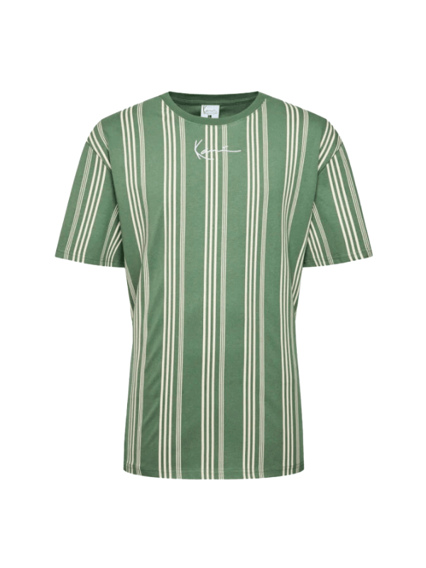 Karl Kani T-Shirt Striped Logo Green - AL Capone PremiumClothingT-Shirts1097-53