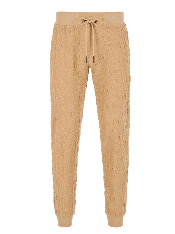 Iceberg Track Pants Allover Logo Coffee - AL Capone PremiumClothingPants930-12