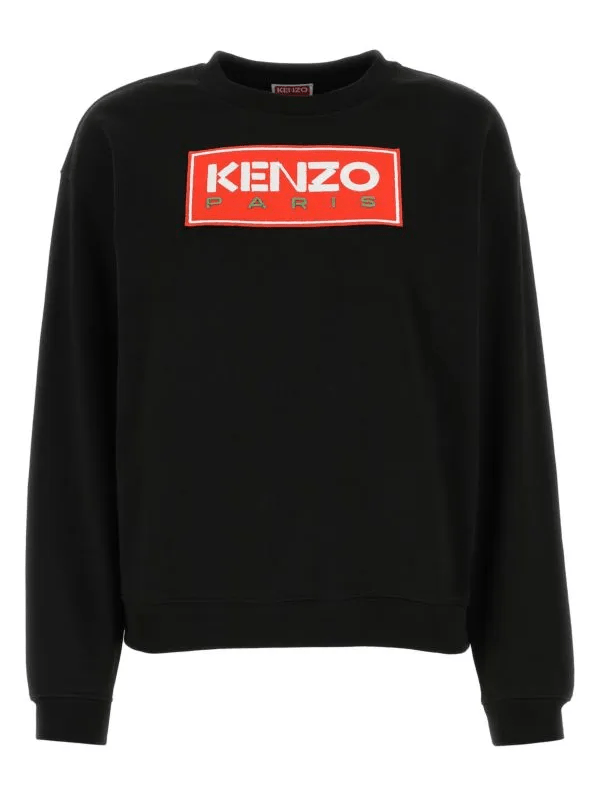 Kenzo Sweater Ladies Block Logo Black