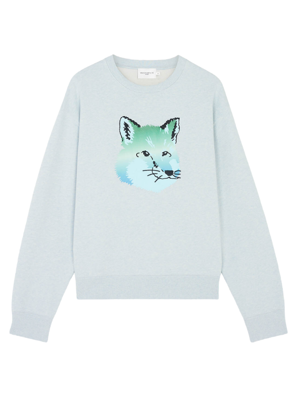 Maison Kitsune Sweater Vibrant Fox Blue Hazel