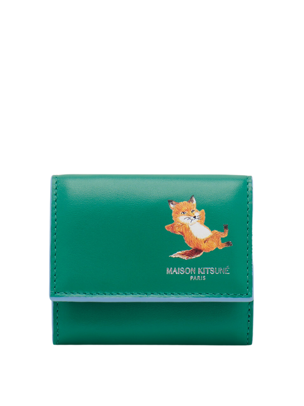 Maison Kitsune Wallet Chillax Compax Grass Green